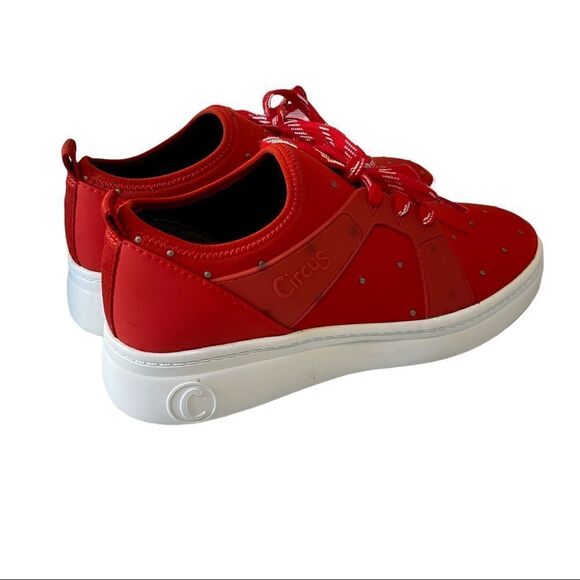 Circus by Sam Edelman. Red Canvas Low Top Lace Ups w/ Stud Details. So Fun!! - Picture 3 of 8